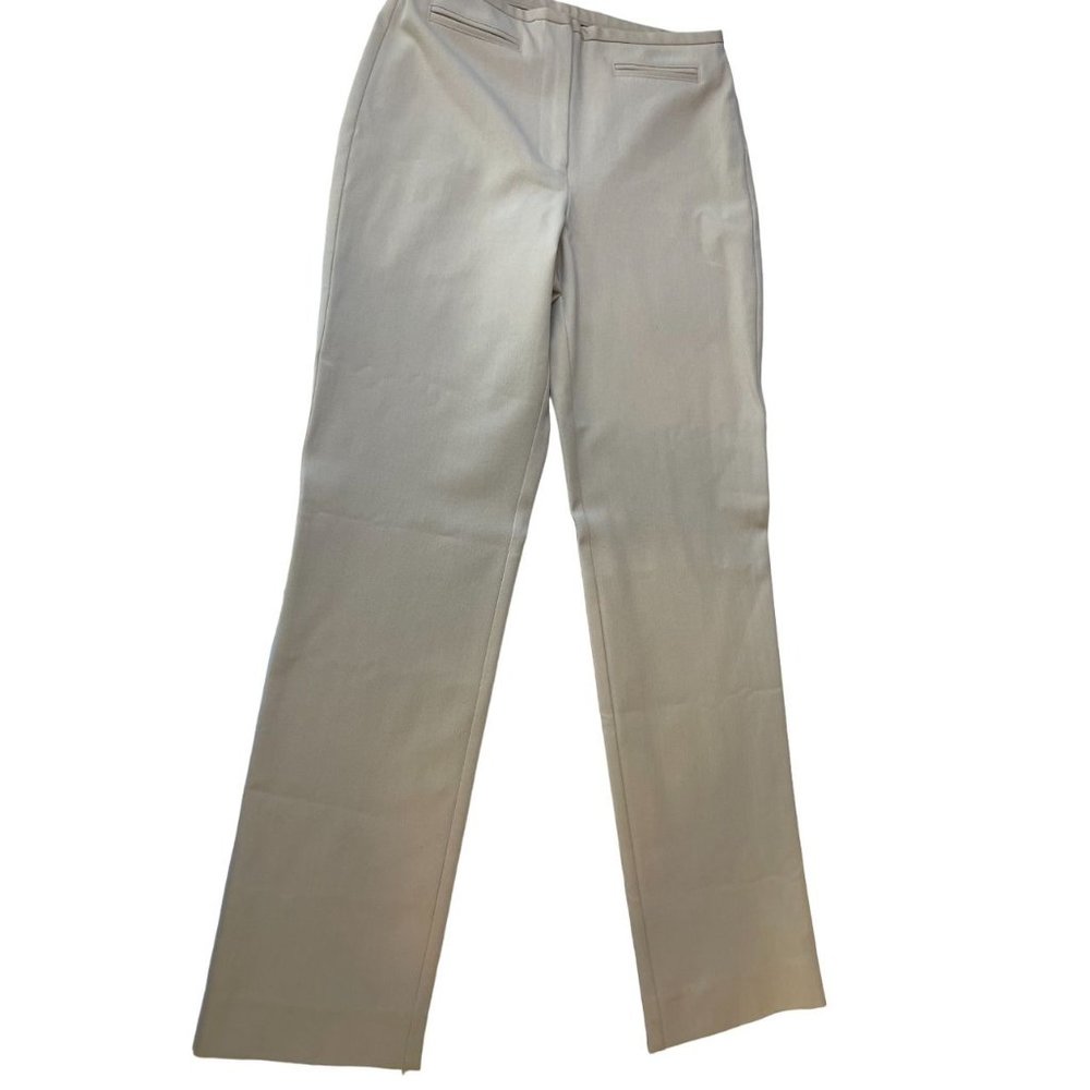 The Limited Womens Ankle Pants Straight Leg Mid Rise Stretch Pocket Beige Size 2